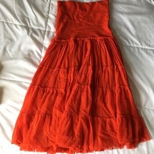 Jean Paul Gaultier orange flowy skirt